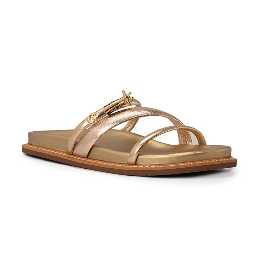 Golden Giraffe Straps and Metal Sandal