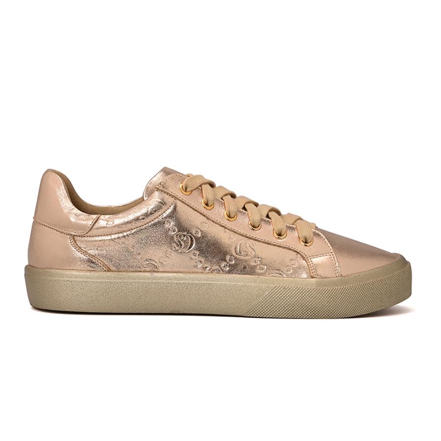 Golden Metallic Gold Sneakers