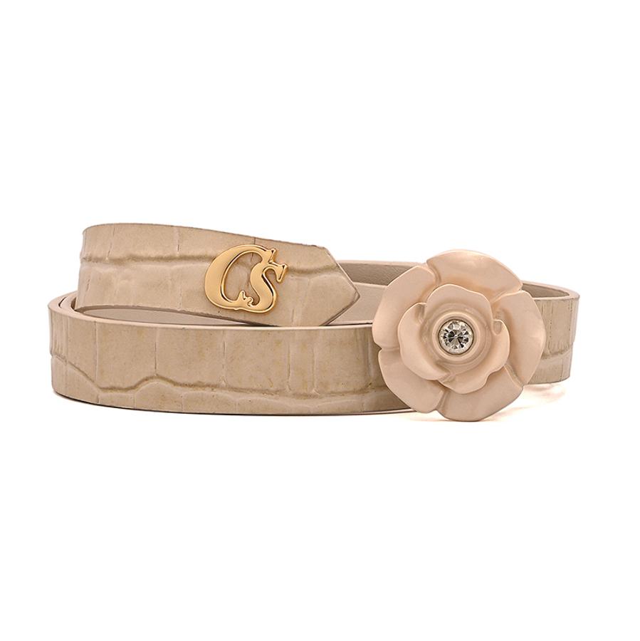 Belt with Flower Buckle Off-White