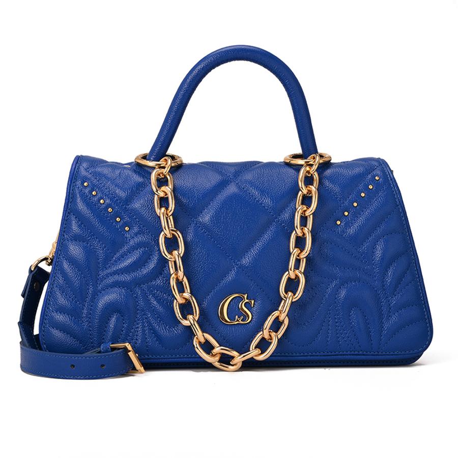 Quilted Bag Chain Blue