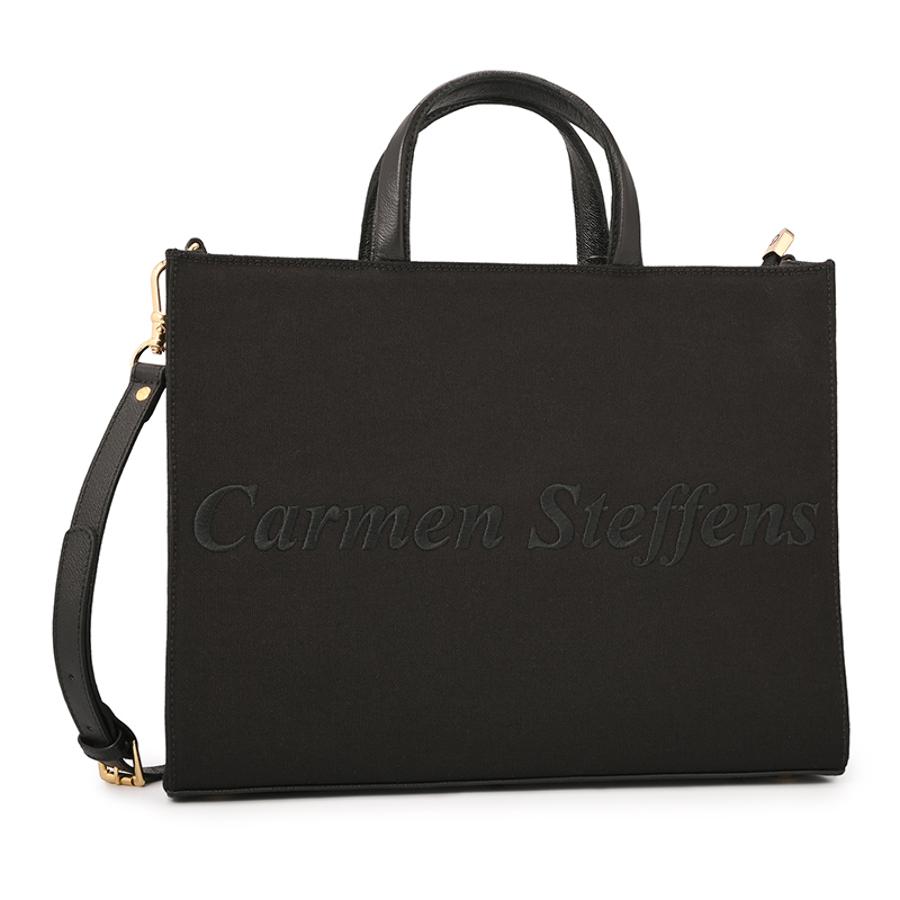 Black Embroidered Tote Bag Carmen Steffens