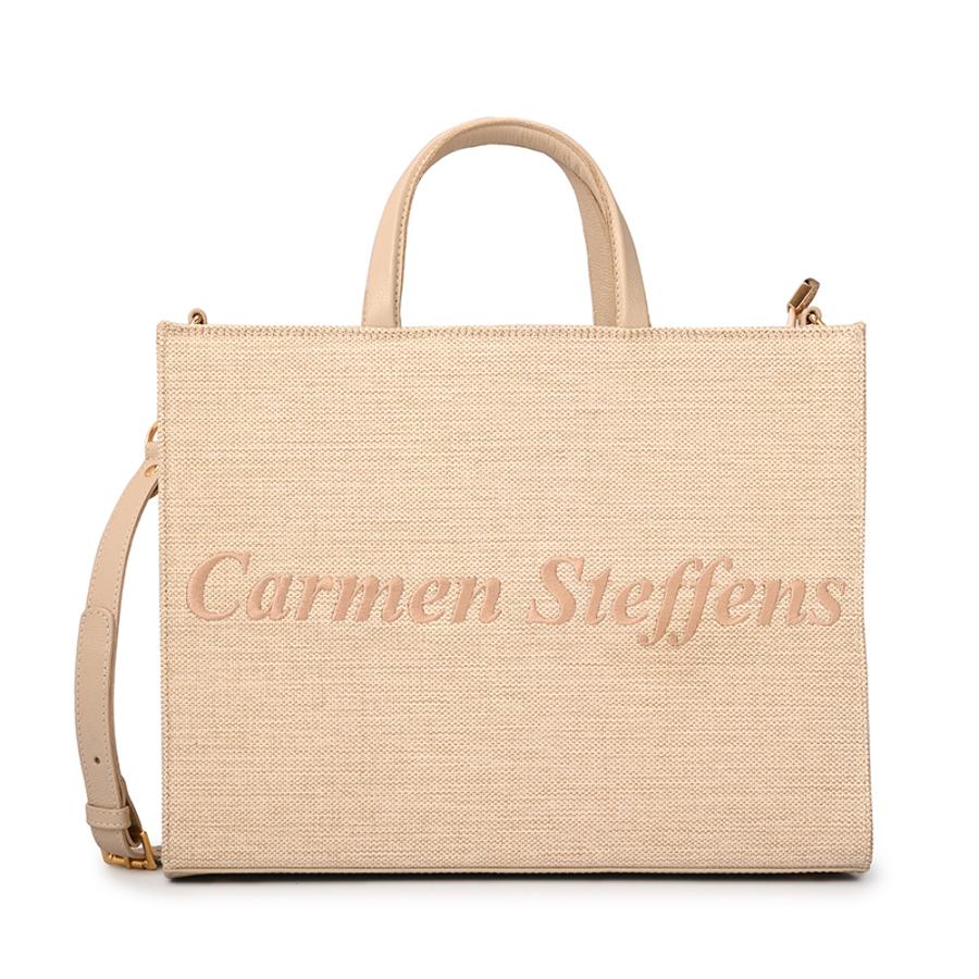 Hazelnut Embroidered Tote Bag Carmen Steffens