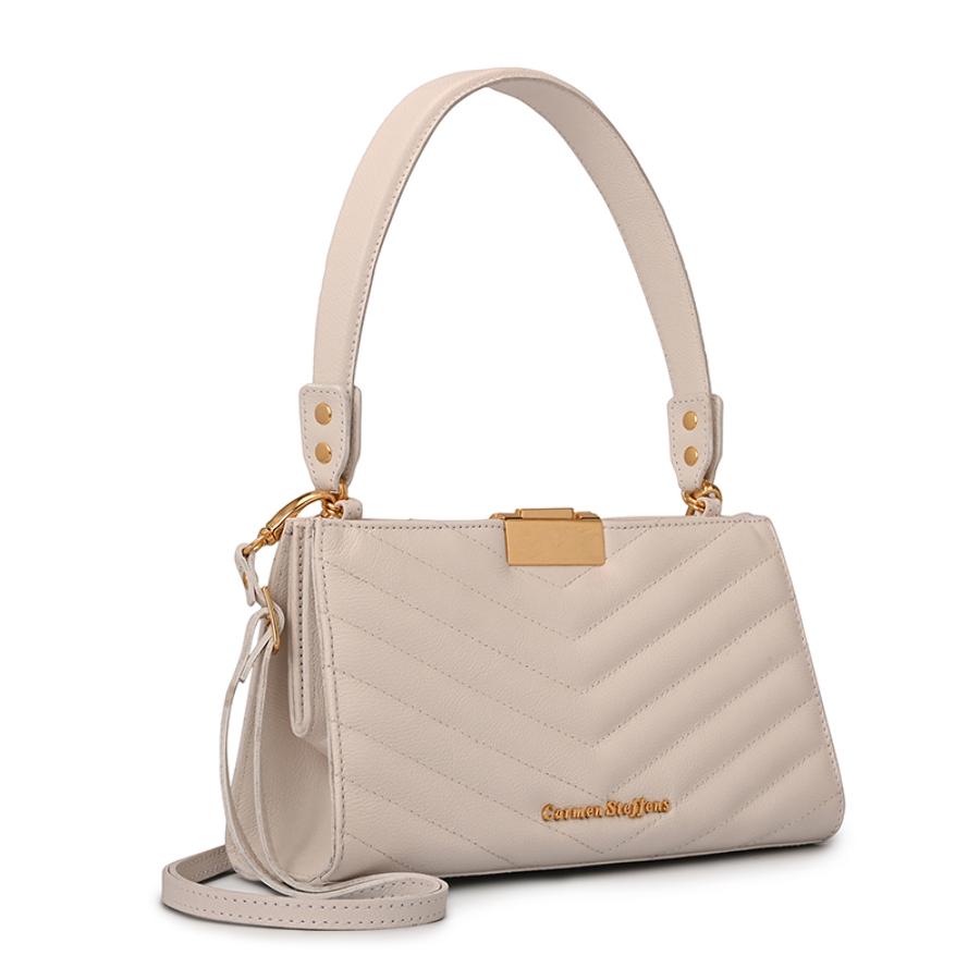 White Bianco Quilted Shoulder Bag