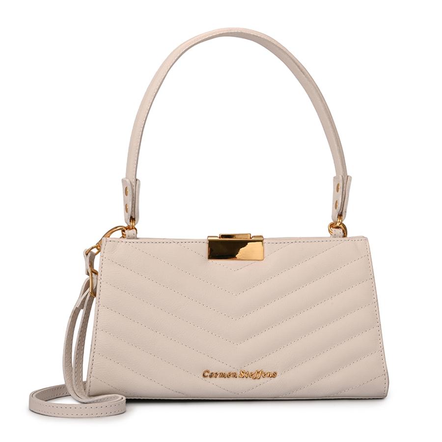 White Bianco Quilted Shoulder Bag