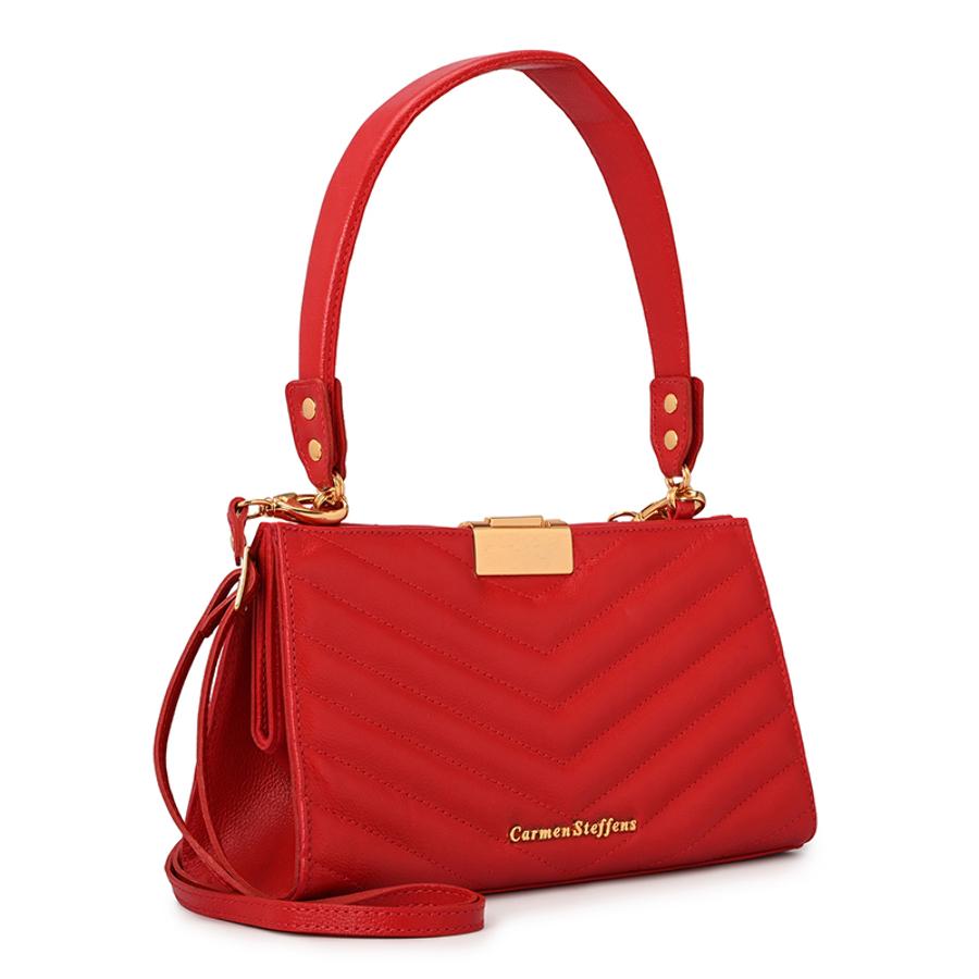 Red Ruby Quilted Shoulder Bag