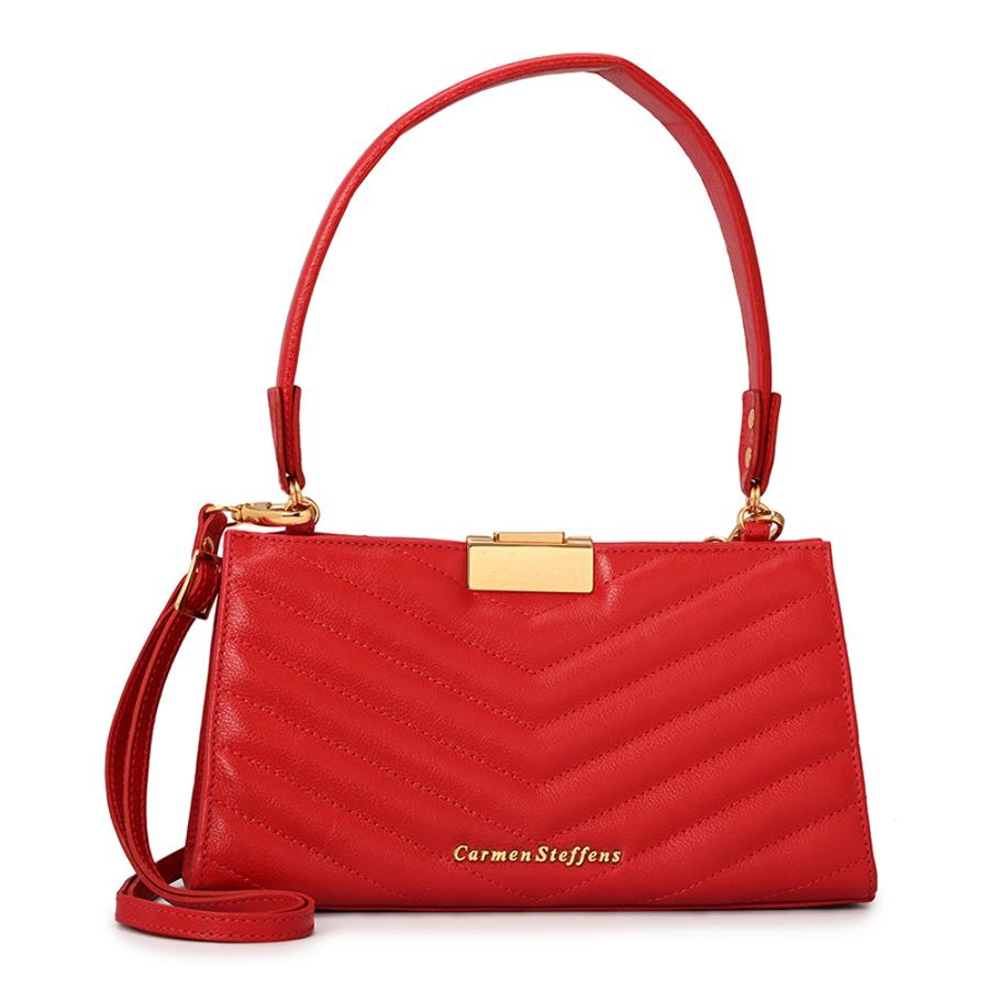 Red Ruby Quilted Shoulder Bag
