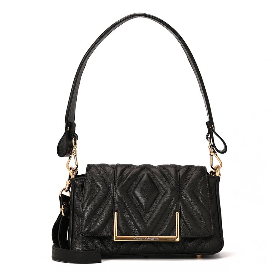 Quilted Black Leather Bag