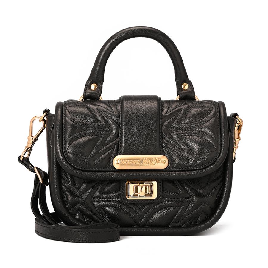 Black Top Handle Bag