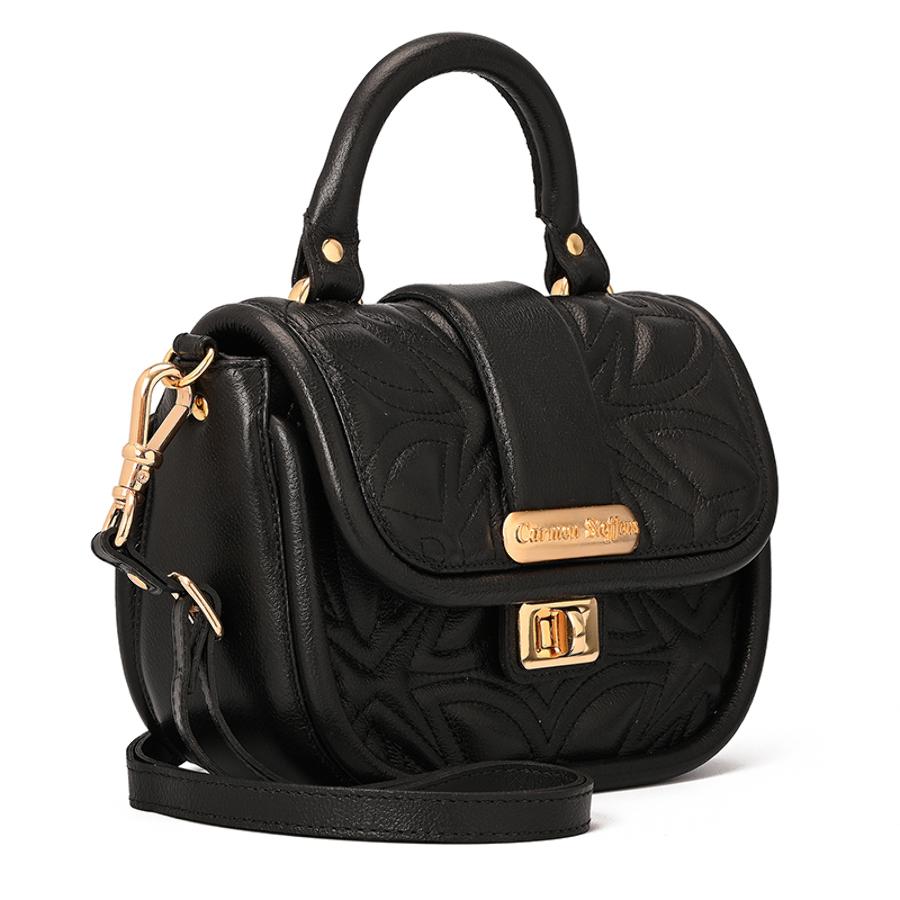 Black Top Handle Bag