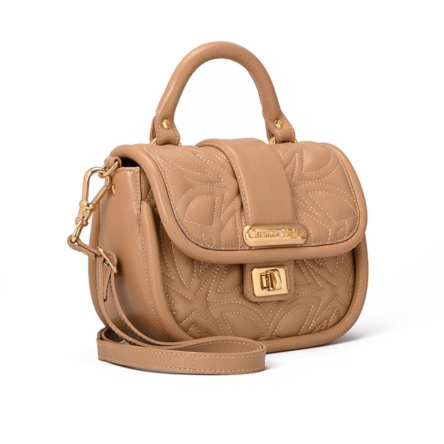 Beige Top Handle Bag