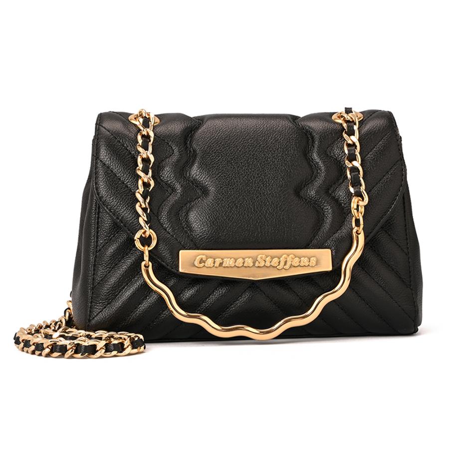 Quilted Bag Chain Black