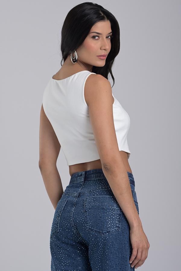 Off-white Knit Corset Top