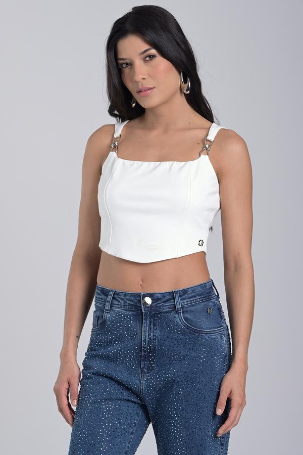 Off-white Knit Corset Top