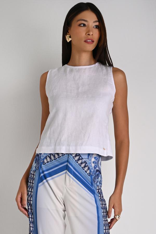 Blouse with Distinctive Back Cutouts