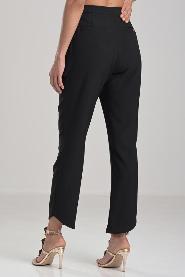 Tailored Pants with Distinctive Hem in Black