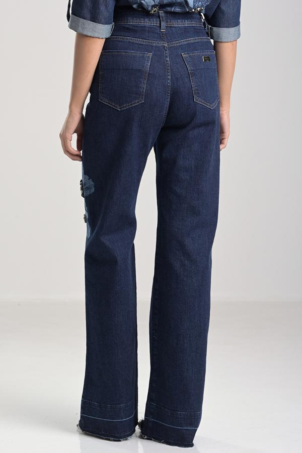 Wide Flower Jeans