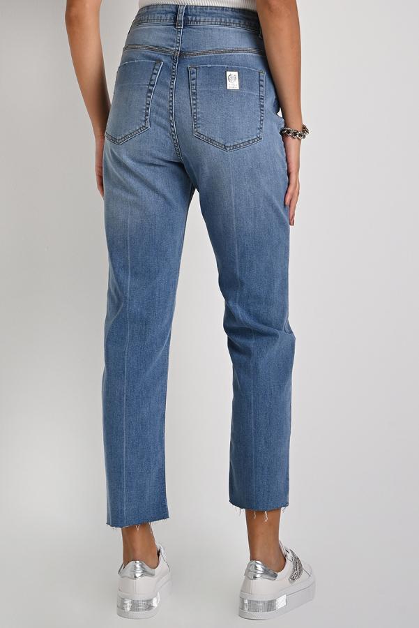 Mom Denim Pants with Markings