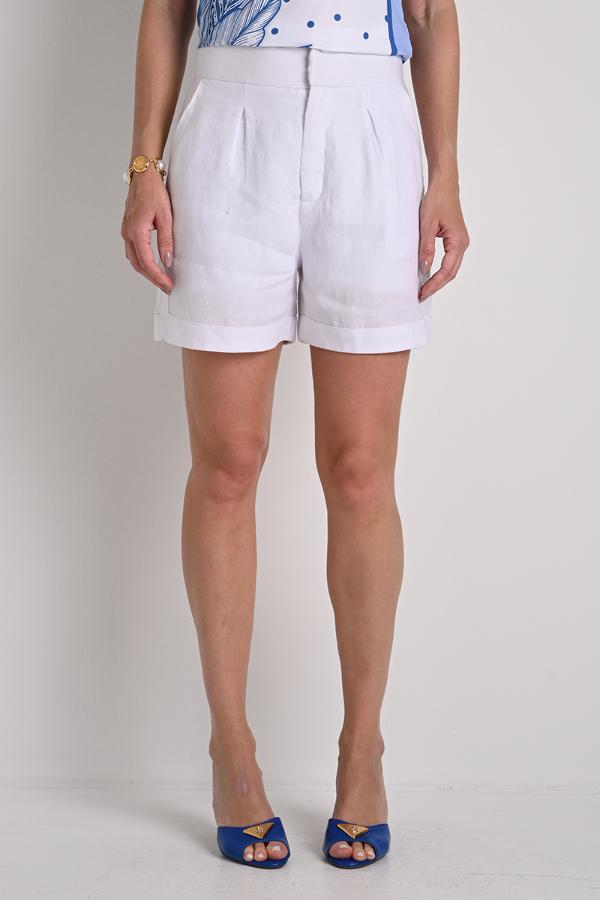 Differentiated Hem Bianco Shorts