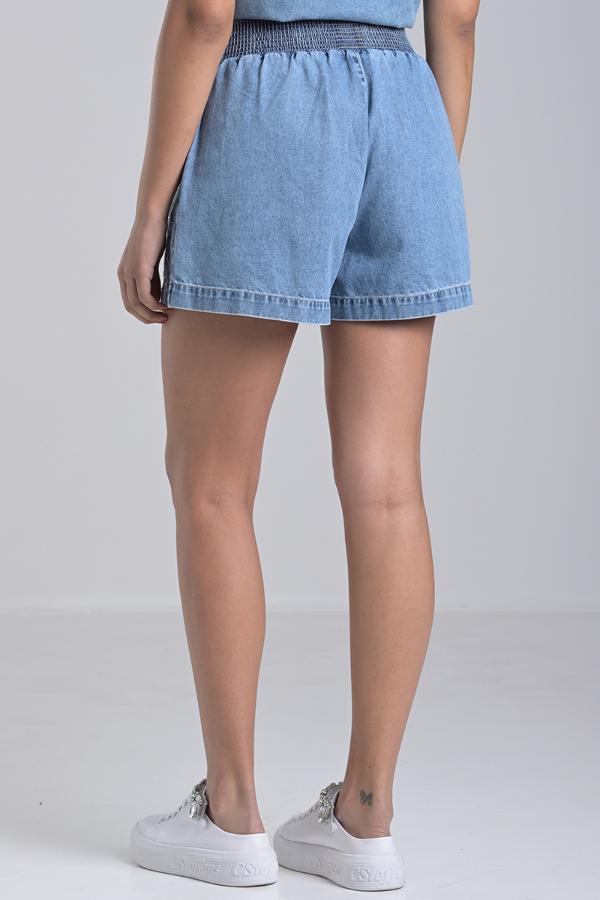 Short Boxer Jeans with Crystals