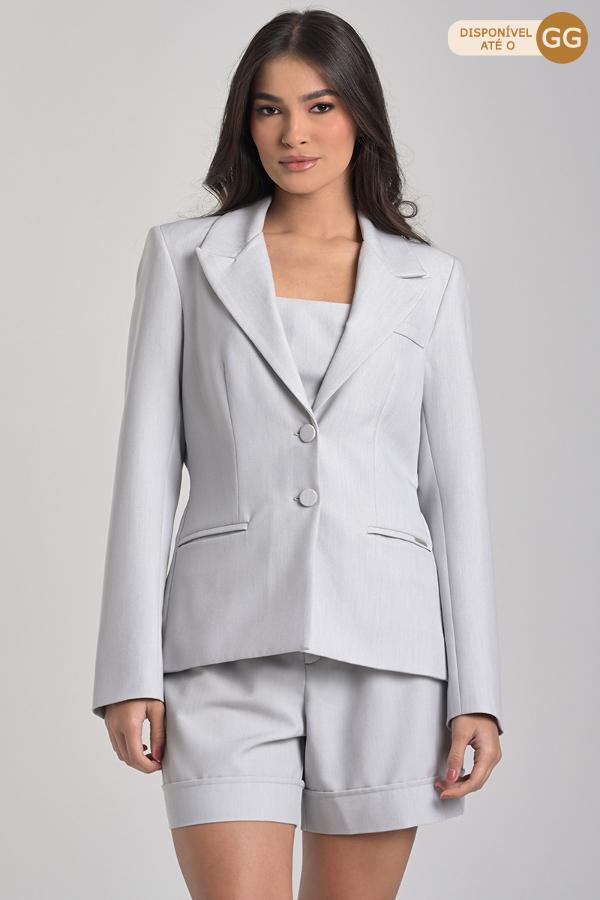 Double-Breasted Natural Blazer