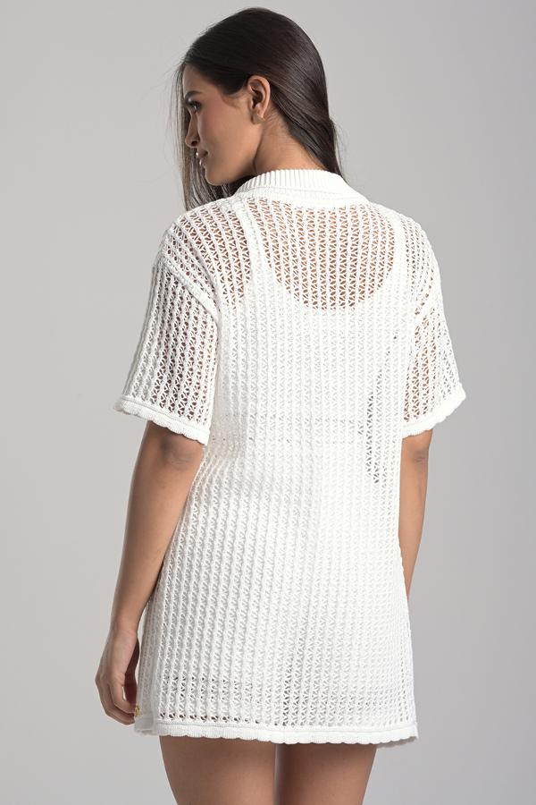 White Knit Kimono