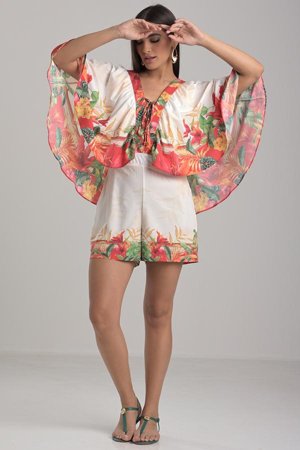 Gode Sleeve Printed Romper