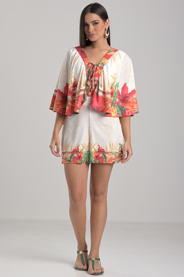 Gode Sleeve Printed Romper