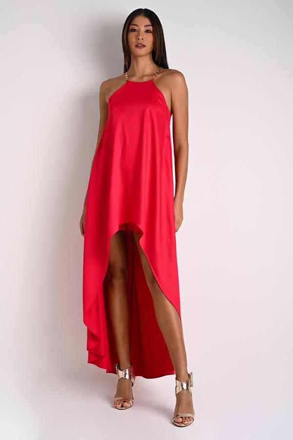 Red Fashion Overlay Romper