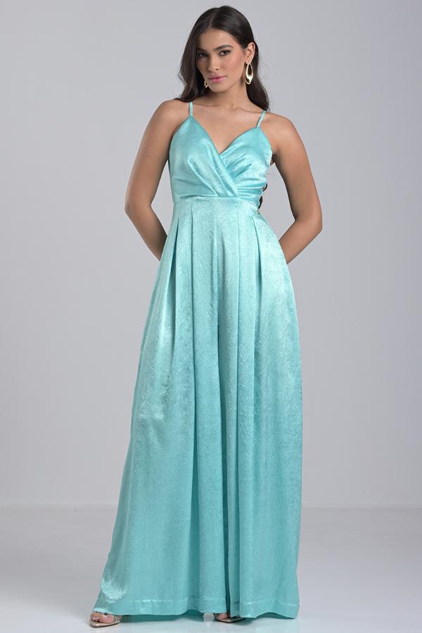 Green Soft Palazzo Jumpsuit