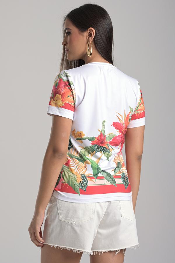 Classic V-Neck Printed T-Shirt