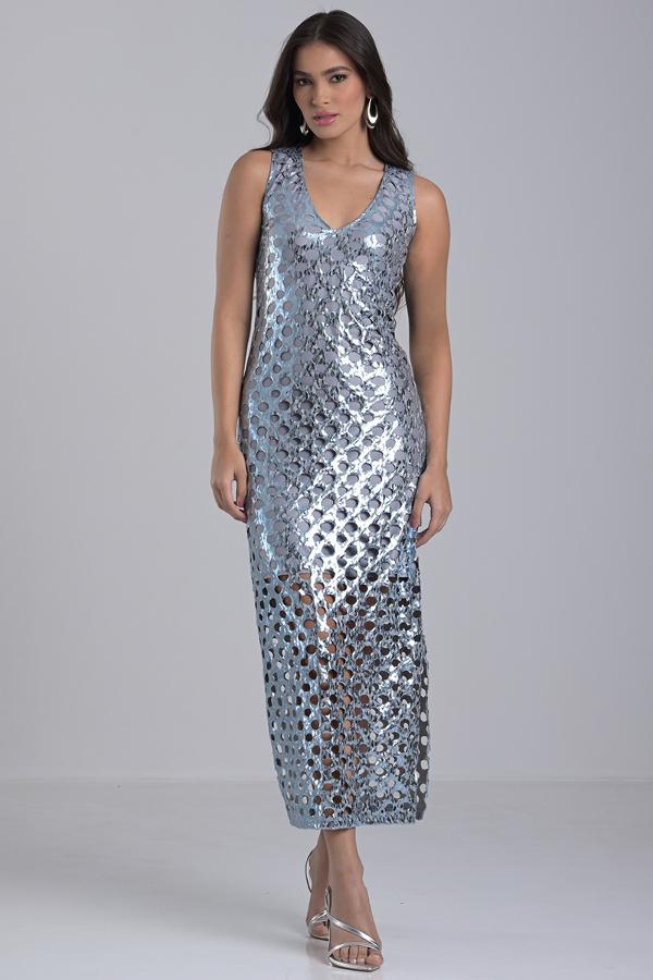Silver Longuette Dress