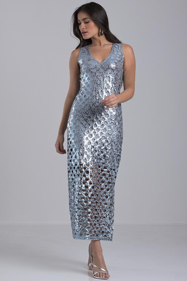 Silver Longuette Dress