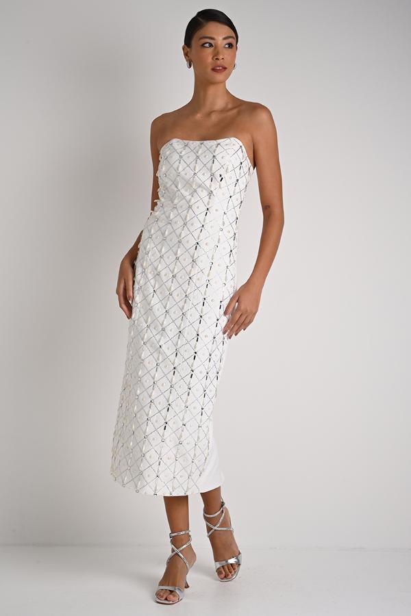 Off-White Luxury Strapless Dress