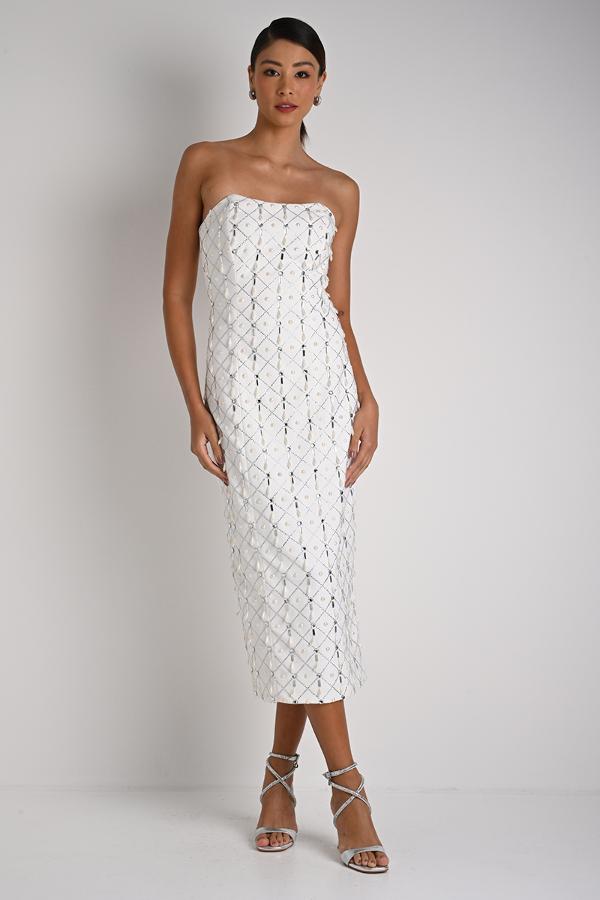 Off-White Luxury Strapless Dress