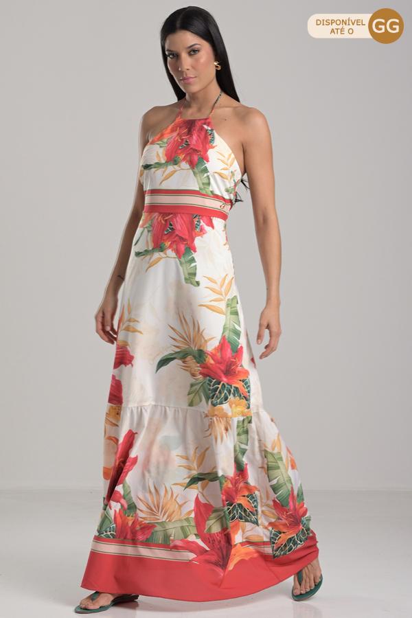 Long Dress with Distinctive Borders