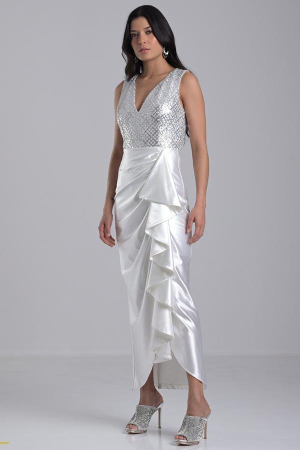 Off-white Sequin Dress