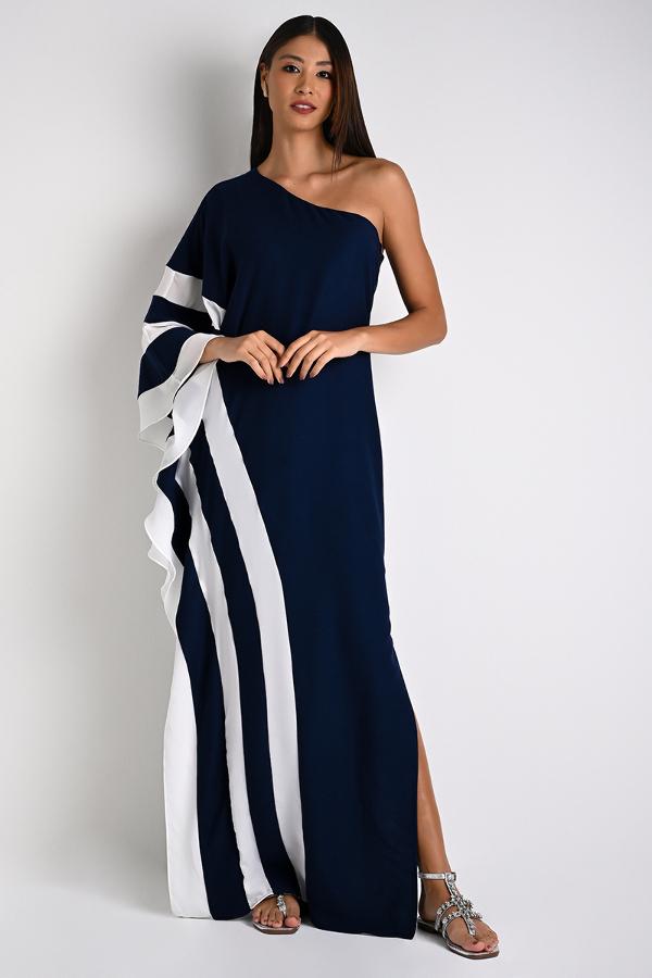 Asymmetric Fluid Nefertiti Dress