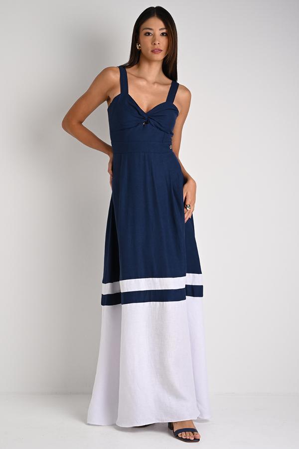 Godet Dress with Nefertiti Hemline Cutouts