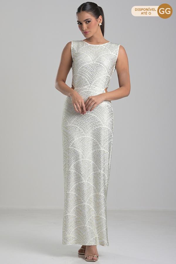 Glam Off-white Dress