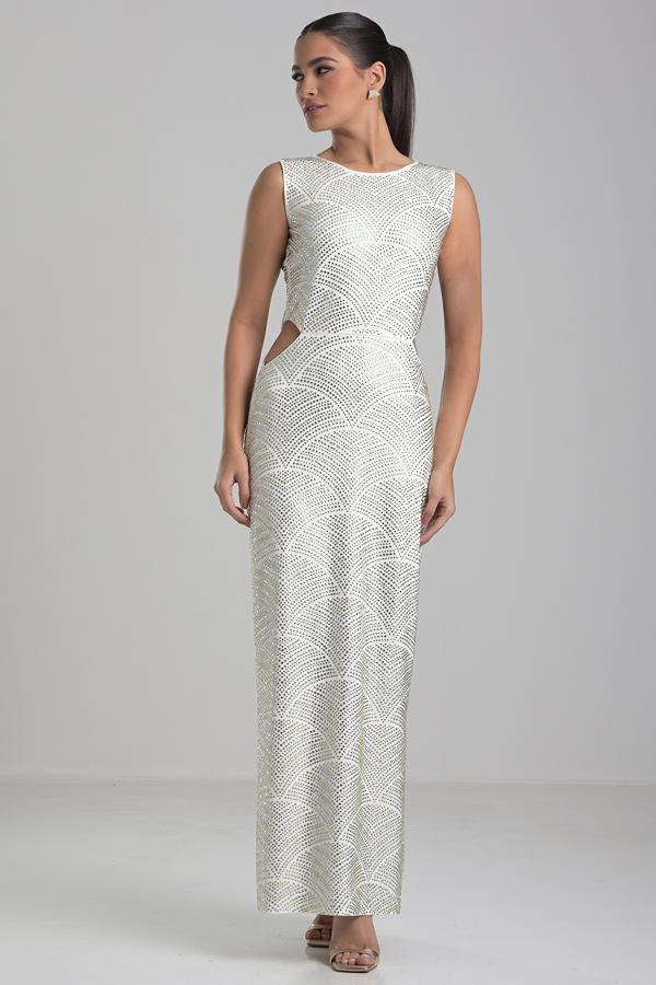 Glam Off-white Dress