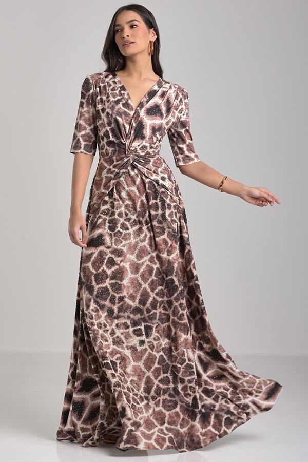 Printed Twist Dress