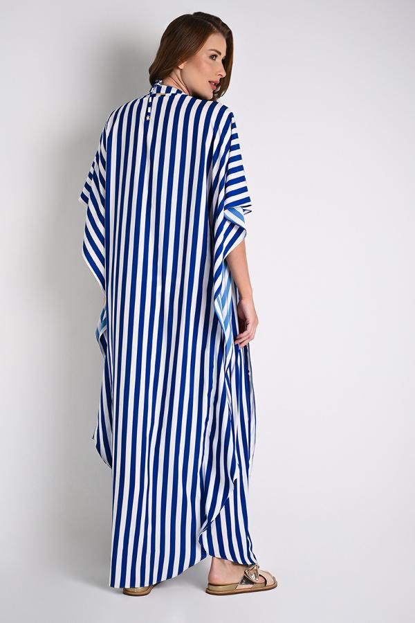 Wide Striped Beach Cover-Up