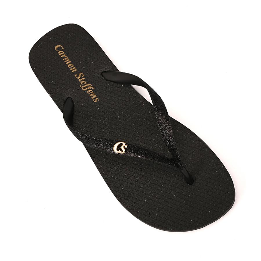 Black Shiny Flip-Flop
