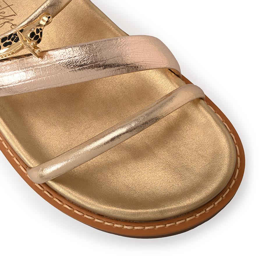 Golden Giraffe Straps and Metal Sandal