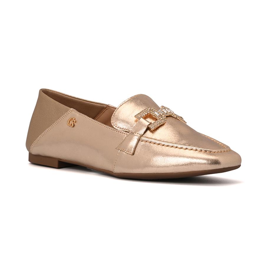 Gold Crystal Loafers