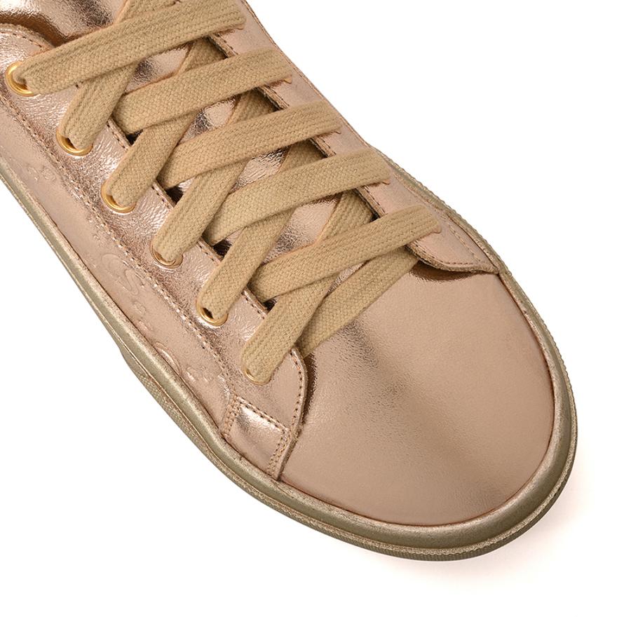 Golden Metallic Gold Sneakers