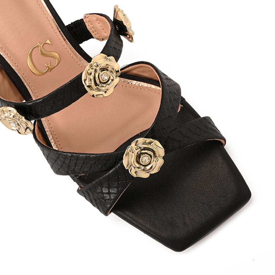 Black Metal Sandal