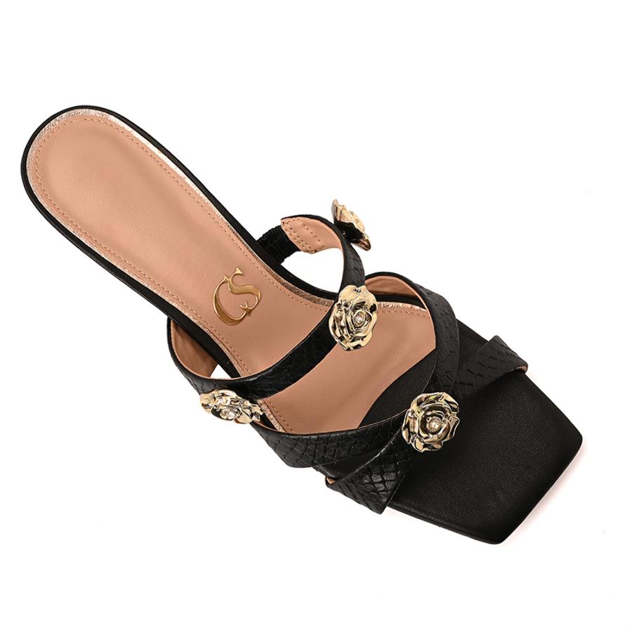 Black Metal Sandal