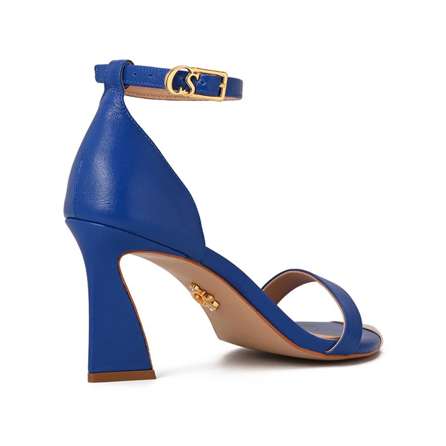 Blue Sandal with Metal Detail