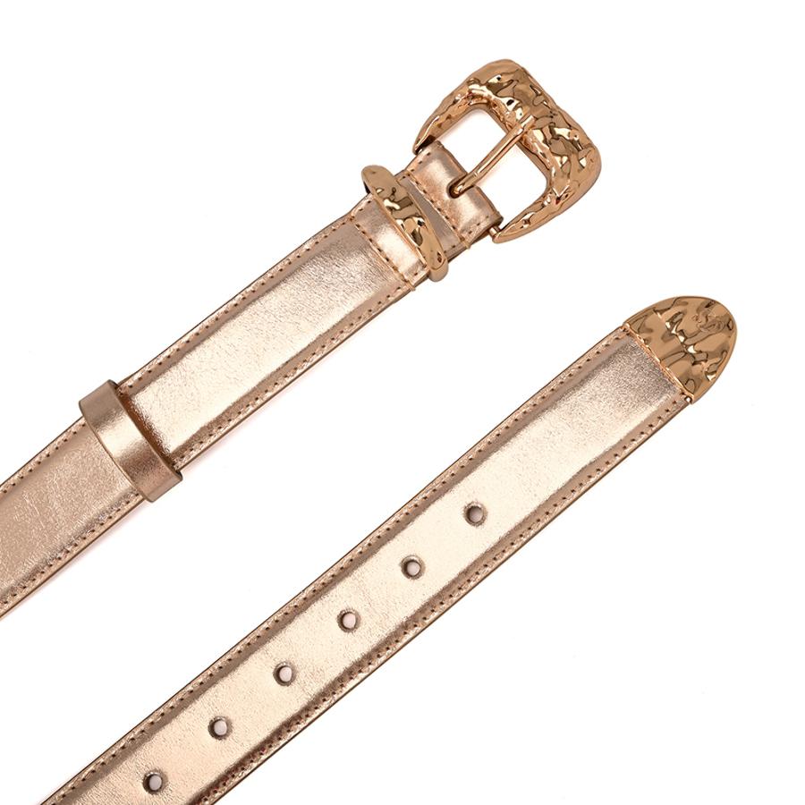 Golden Belt with Hammered Buckle